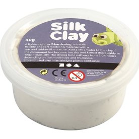 Silk Clay Modellervoks, 40 g, hvid