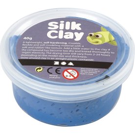 Silk Clay Modellervoks, 40 g, blå