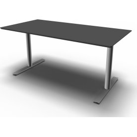 Inline Kantinebord, 180x80 cm, Antracit/Alu