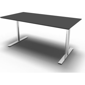 Inline Kantinebord, 120x80 cm, Antracit/Krom