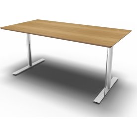 Inline Kantinebord, 200x80 cm, Eg/Krom