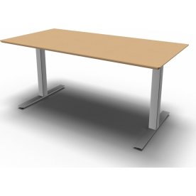 Square Kantinebord, 200x80 cm, Bøg/Alu