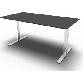 Square Kantinebord, 200x80 cm, Antracit/Krom