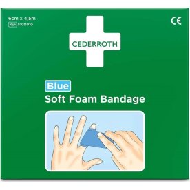 Cederroth Soft Foam Bandage | Blå | 6 cm x 4,5 m
