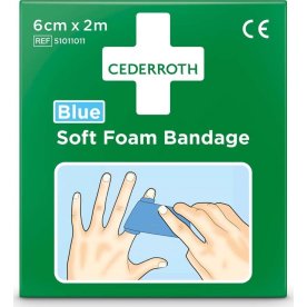 Cederroth Soft Foam Bandage | Blå | 6 cm x 2 m