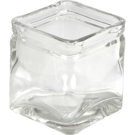 Lysglas, firkantet, 5,5x5,5 cm, 12 stk