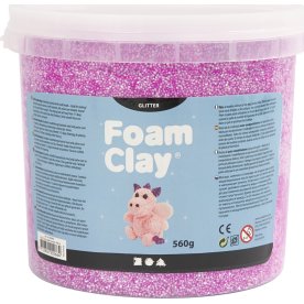 Foam Clay Modellervoks, 560 g, glitter, lilla