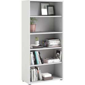 BudgetLine reol med 4 hylder, hvid