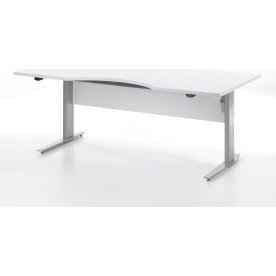 Budgetline hæve/sænkebord, 180x90 cm, hvid