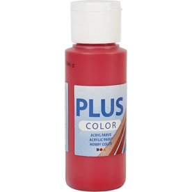 Plus Color Hobbymaling, 60 ml, berry red
