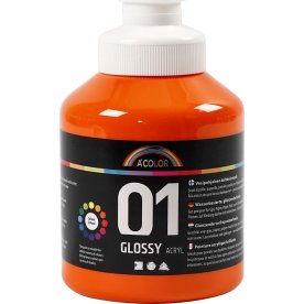 A'Color Akrylmaling, 500 ml, blank, orange
