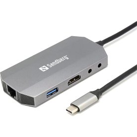Sandberg USB-C 6-i-1 rejsedock