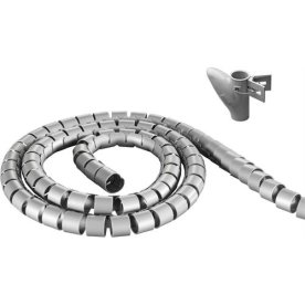 DELTACO kabelskjuler i nylon, 2,5m, grå