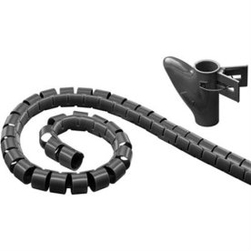 DELTACO kabelskjuler i nylon, 5m, sort