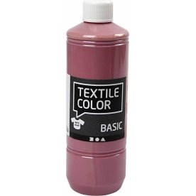 Tekstilmaling, 500 ml, mørk rosa