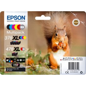 Epson T478 XL multipakke, 6 farver