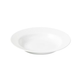 Aida Groovy Suppetallerken, hvid