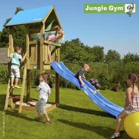 Jungle Gym Castle 2.1 legetårn m/blå rutsjebane