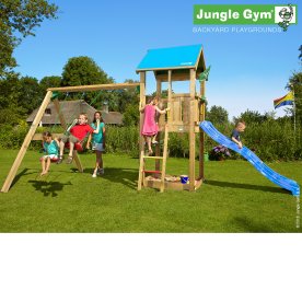 Jungle Gym Castle 2.1 legetårn m/gynger & rutsjeb.