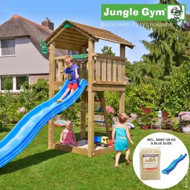 Jungle Gym legetårn m. 120 kg sand og rutschebane