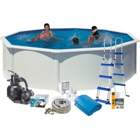 Pool Basic, 120 cm, Ø460 cm, hvid