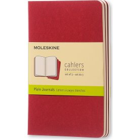 Moleskine Cahier Notesbog | Pkt. | Blan. | Rød