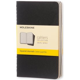 Moleskine Cahier Notesbog | Pkt. | Kvad. | Sort