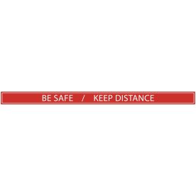 Gulvmærkning "Keep Distance" Rød 5x75cm