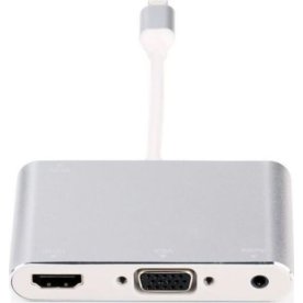 MicroConnect 3-i-1 Micro USB hub, sølv