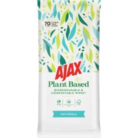 Ajax Plantebaseret Universal Wipes, 70 stk