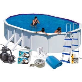 Pool Basic 7,3 x 3,75 x 1,2 M, hvid