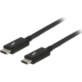 DE-LOCK Thunderbolt 3 USB-C kabel, 1m, sort