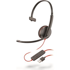 HP Blackwire 3210 USB-A mono headset, sort