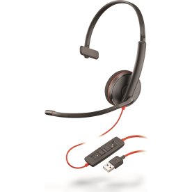 Poly Blackwire 3210 USB-A mono headset, sort