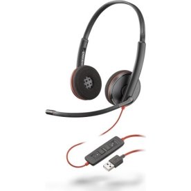 Poly Blackwire 3220 USB-A duo headset, sort