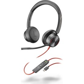 HP Blackwire 8225 USB-C stereo headset, sort