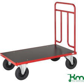 DEMO: Lagervogn 120x70 cm, 500 kg, Massive hjul