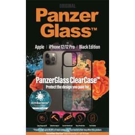 Panzerglass ClearCase iPhone 12/12 Pro, sort kant