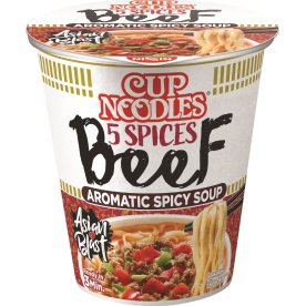 Nissin Cup Noodles 5 Spices Beef, 64 g