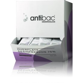 Antibac Overfladedesinfek 75% | Wipes | Displaybox