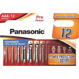 Panasonic str. AAA Pro Power batteri, 12 stk.