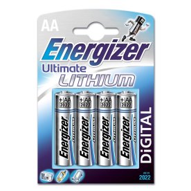 Energizer Batteri AA/LR6 Ultimate Lithium, 4-pak