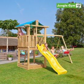 Jungle Gym Hut 2.1 legetårn m/gynger & rutsjebane