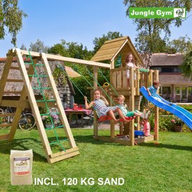 Jungle Gym Cubby legetårn m/climb, sand & rutsjeb.