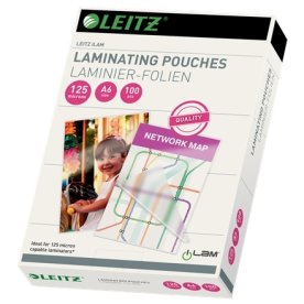 Leitz Lamineringslommer, A6, 125 mic, glans