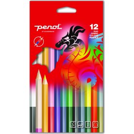 Penol Duo Jumbo Farveblyanter | 12 farver