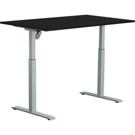 Sun-Flex II hæve-/sænkebord, 140x80, Sort/grå