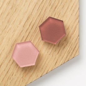 NAGA super stærke magneter, 2 stk., rosa akryl