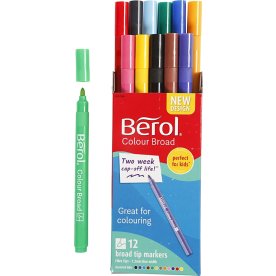 Berol Colour Tusser | B | 12 farver | 12 stk.