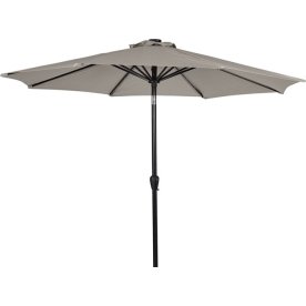 Felix parasol m/krank, tilt og solar LED, Ø3m, grå